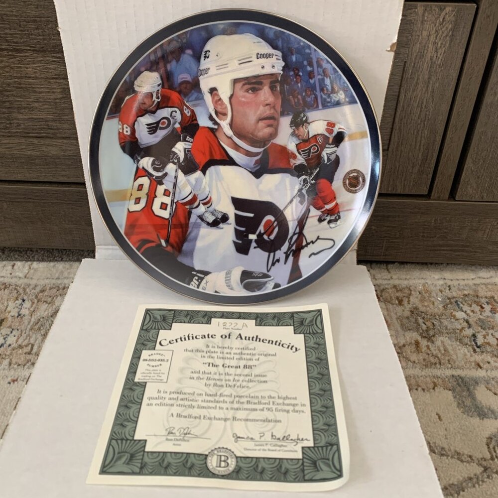 Bradford Exchange Collector Plate Eric Lindros "The Great 88" Heroes on Ice COA